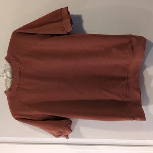 Jungmaven short sleeve hemp rust colored sweatshirt